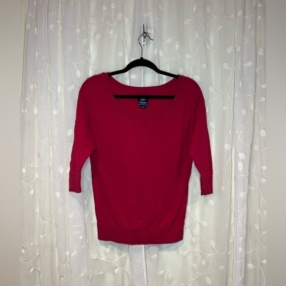 𝅺AMERICAN Eagle Outfitters Scoop Neck Sweater, Size Small - Picture 1 of 3